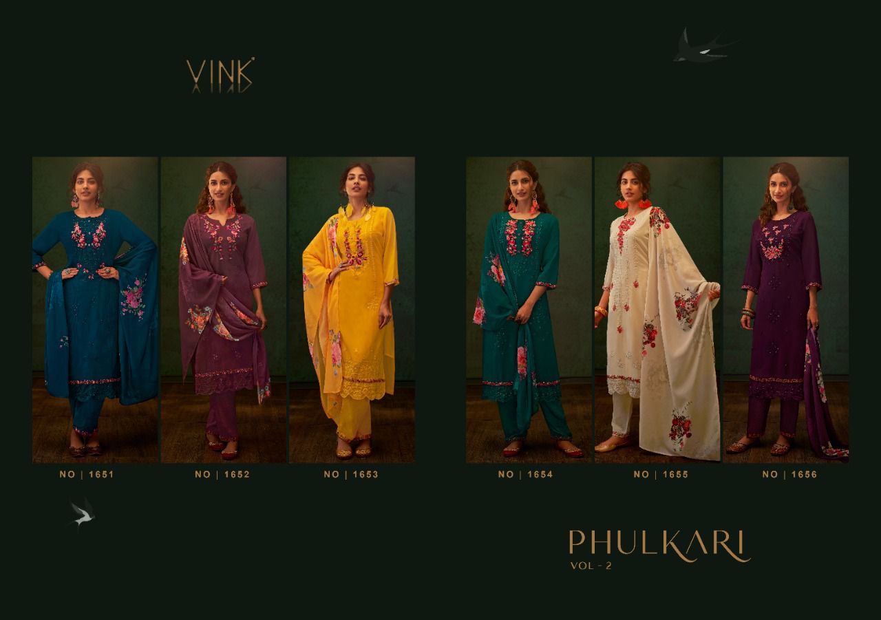 PHULKARI 2 Heavy Designer Stylish Fancy Festive Wear Readymade Suit Collection